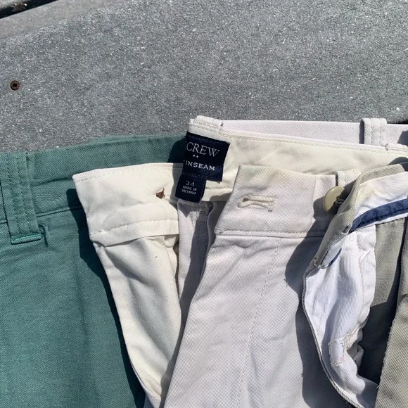 Bundle of Men's Casual Shorts - Green, White, Beige, and Gray- J Crew Lot. - Picture 6 of 6